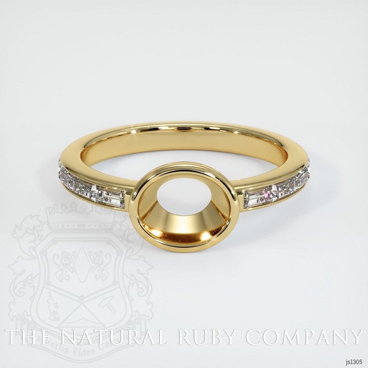 14K Yellow Gold Accent Stones Ring Setting