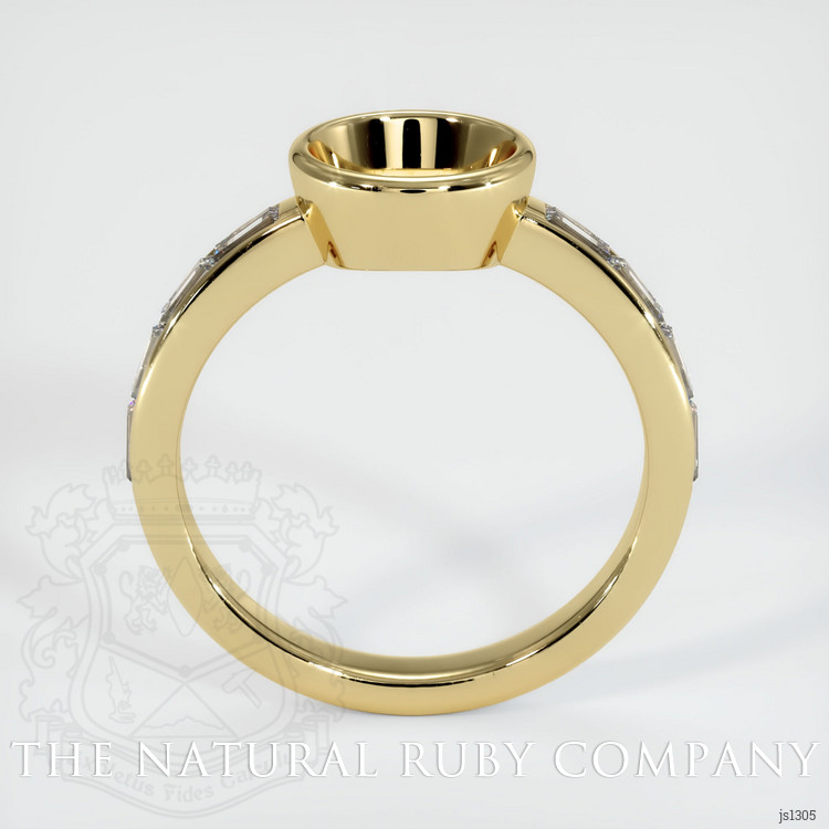 14K Yellow Gold Accent Stones Ring Setting