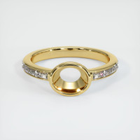 18K Yellow Gold Accent Stones Ring Setting Image