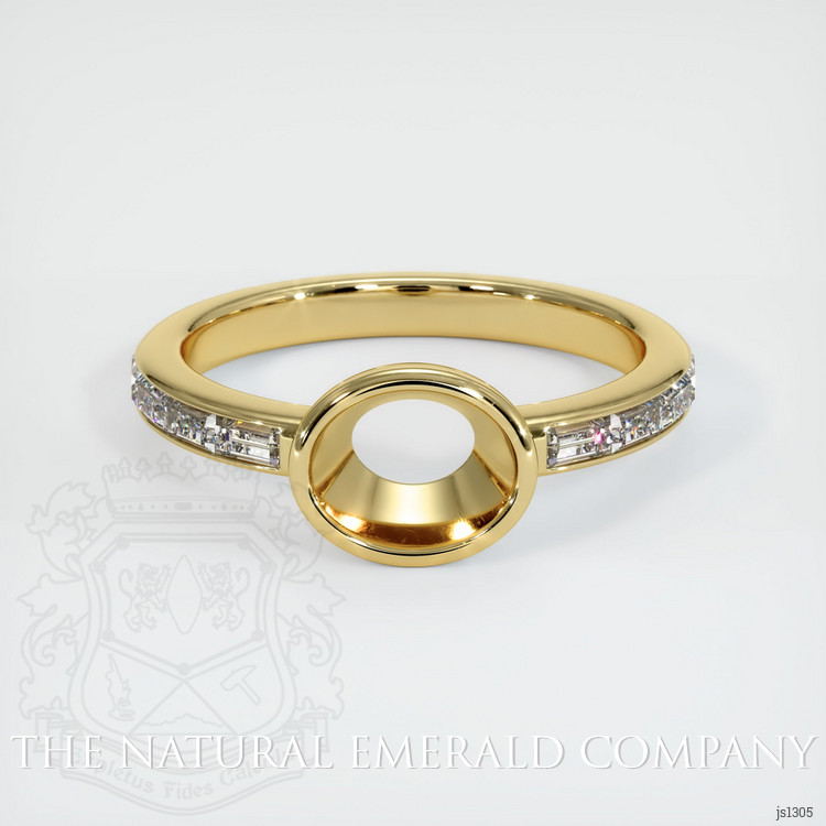 18K Yellow Gold Accent Stones Ring Setting