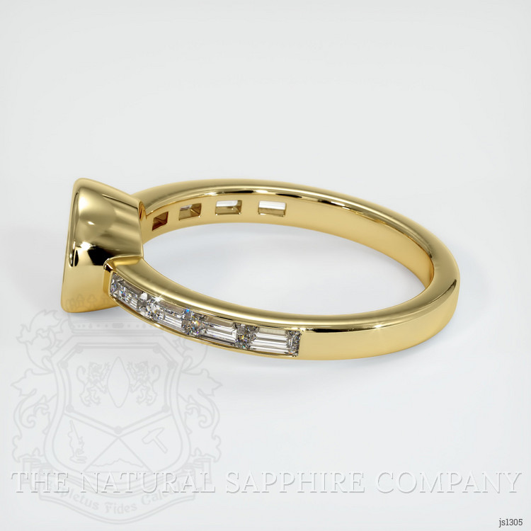 18K Yellow Gold Accent Stones Ring Setting