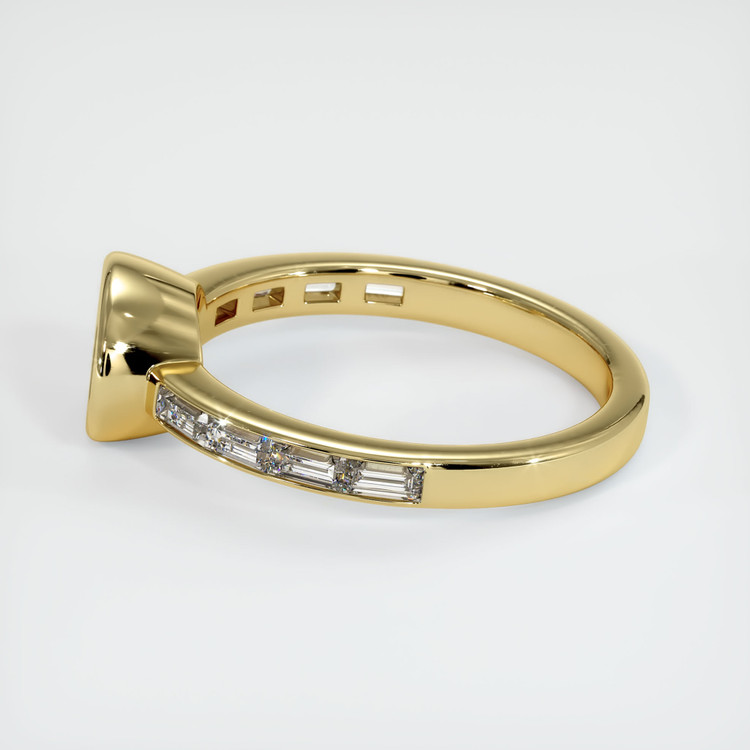 18K Yellow Gold Accent Stones Ring Setting