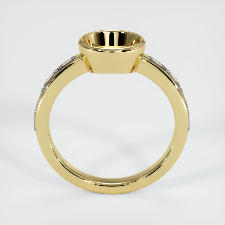 18K Yellow Gold Accent Stones Ring Setting