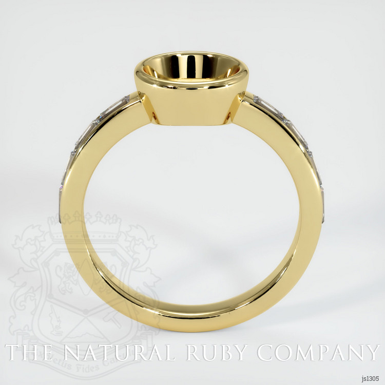 18K Yellow Gold Accent Stones Ring Setting