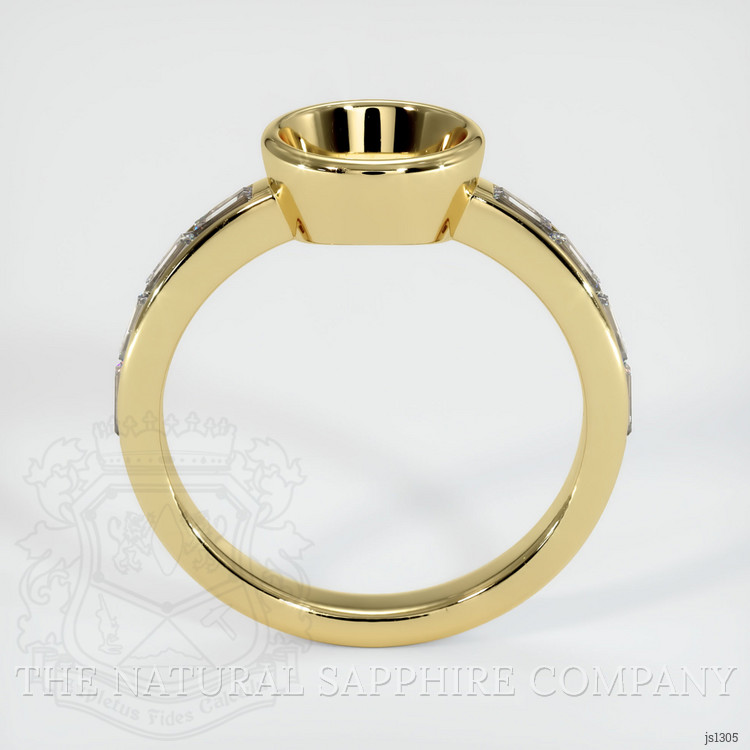 18K Yellow Gold Accent Stones Ring Setting