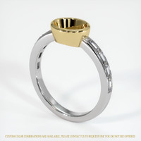 14K Yellow & White Accent Stones Ring Setting Image