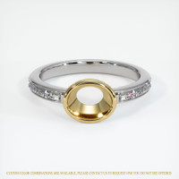 14K Yellow & White Accent Stones Ring Setting Image