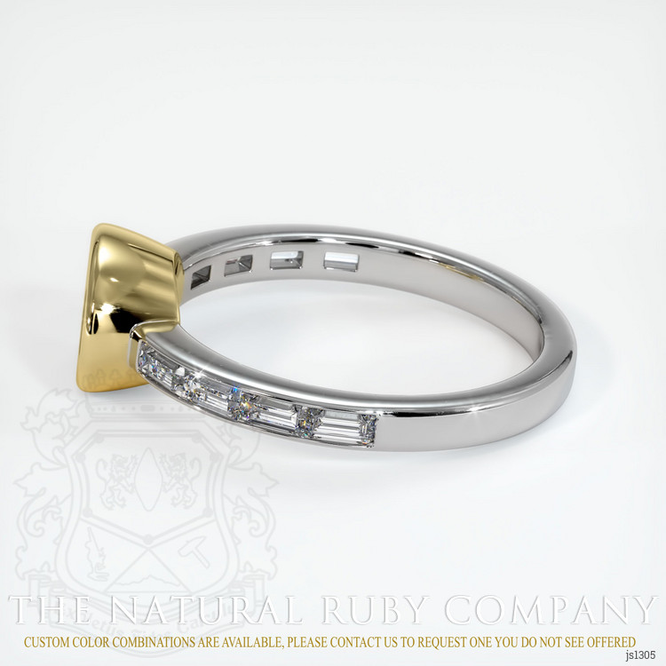 18K Yellow & White Accent Stones Ring Setting