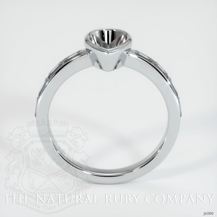 Platinum 950 Accent Stones Ring Setting