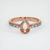14K Rose Gold Accent Stones Ring Setting Image