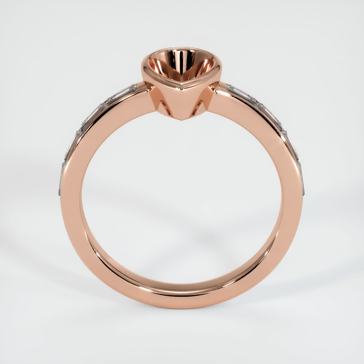14K Rose Gold Accent Stones Ring Setting