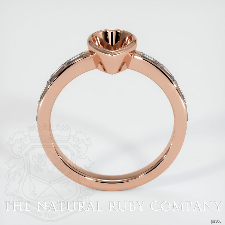 14K Rose Gold Accent Stones Ring Setting