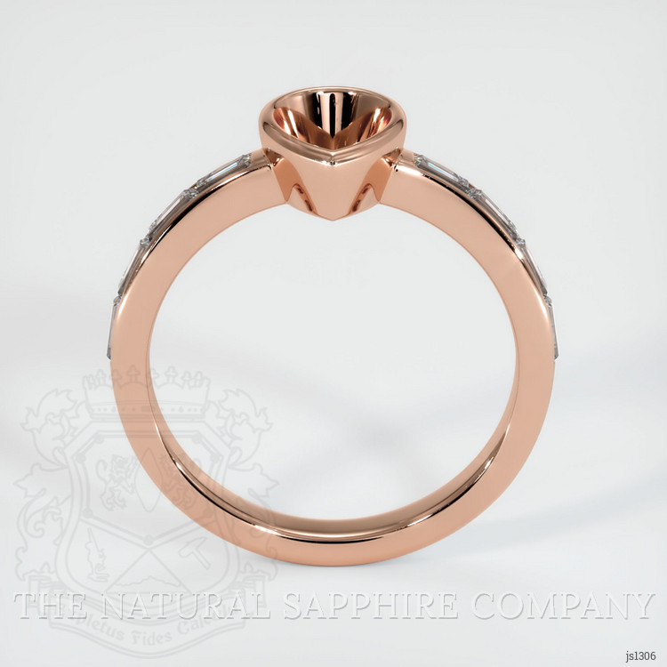 14K Rose Gold Accent Stones Ring Setting
