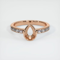 18K Rose Gold Accent Stones Ring Setting Image