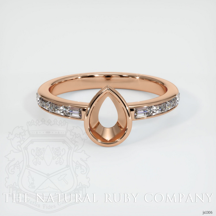 18K Rose Gold Accent Stones Ring Setting
