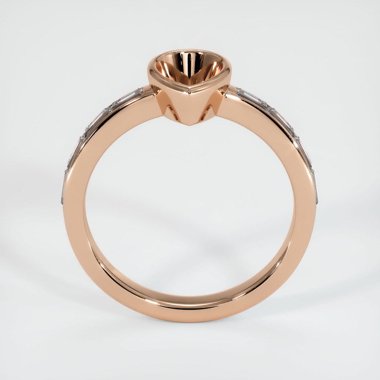 18K Rose Gold Accent Stones Ring Setting