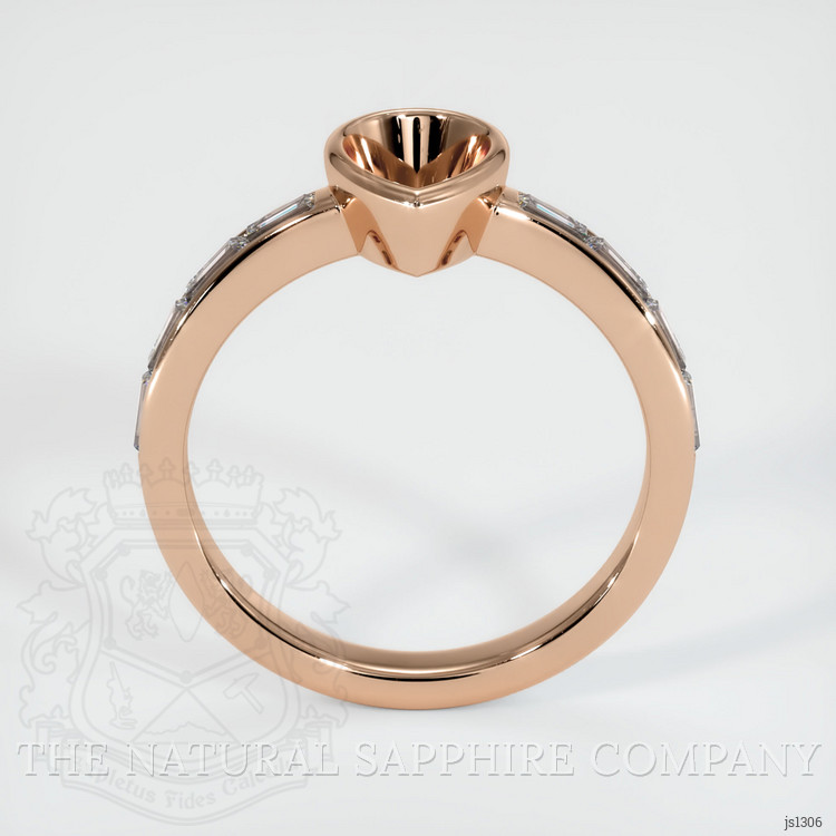 18K Rose Gold Accent Stones Ring Setting