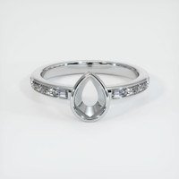 14K White Gold Accent Stones Ring Setting Image