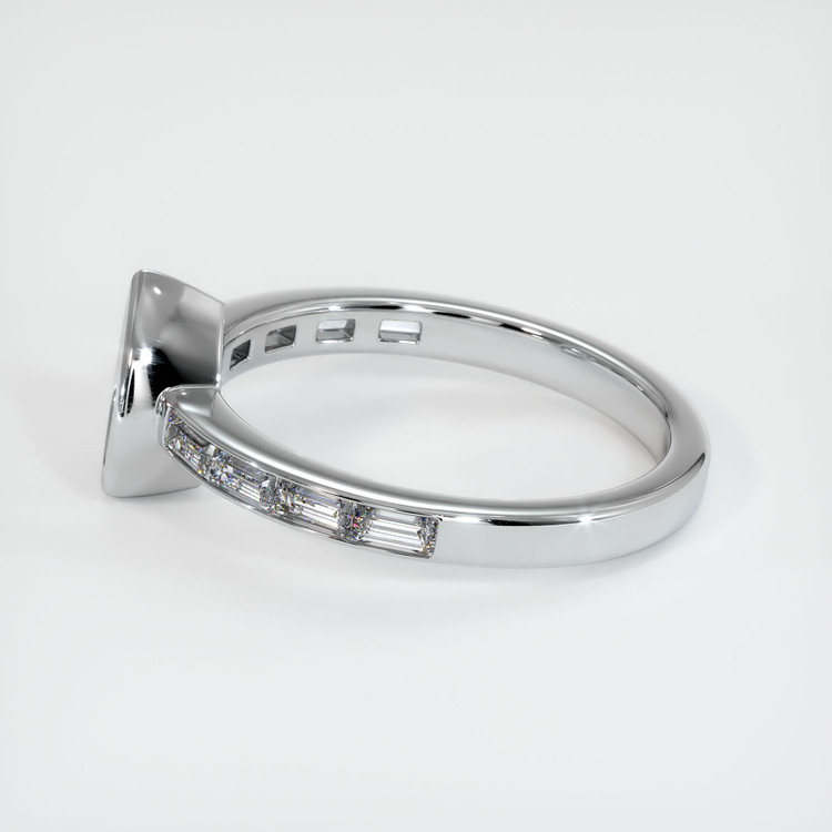 14K White Gold Accent Stones Ring Setting