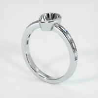 18K White Gold Accent Stones Ring Setting Video