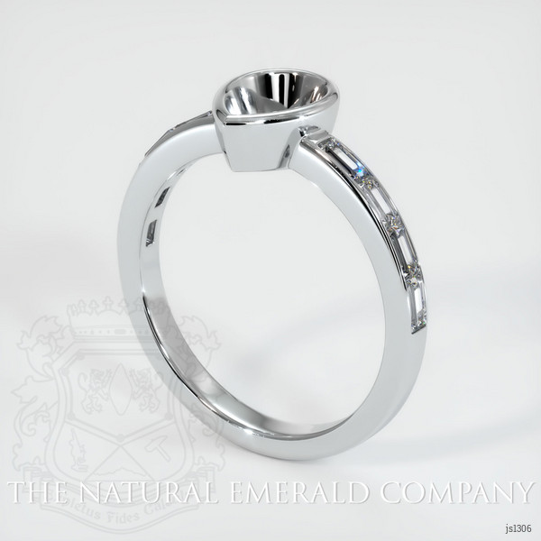  Emerald Ring 0.61 Ct. 18K White Gold