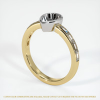 14K White & Yellow Accent Stones Ring Setting Video