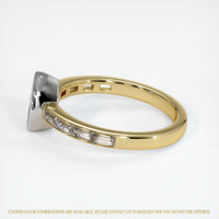 14K White & Yellow Accent Stones Ring Setting Image