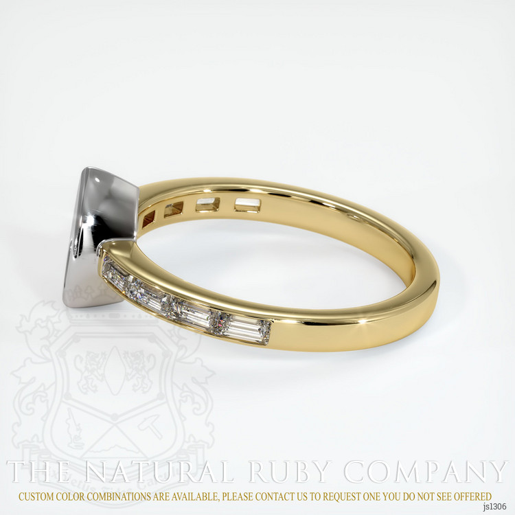 14K White & Yellow Accent Stones Ring Setting