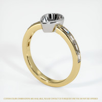 18K White & Yellow Accent Stones Ring Setting Video