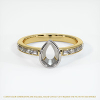 18K White & Yellow Accent Stones Ring Setting Image