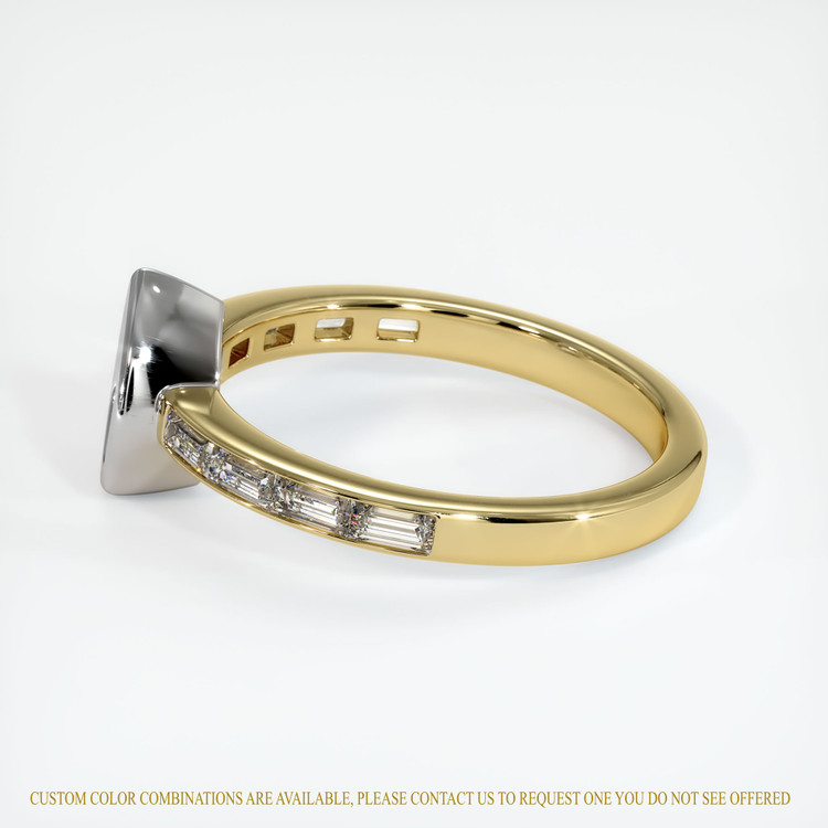 18K White & Yellow Accent Stones Ring Setting