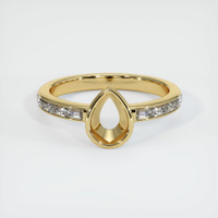 10K Yellow Gold Accent Stones Ring Setting Image