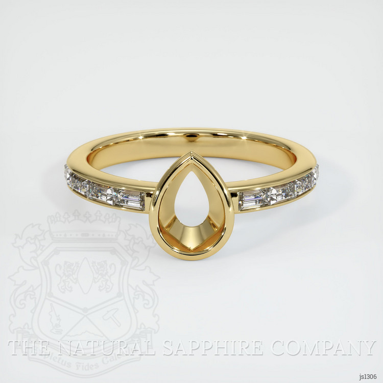 10K Yellow Gold Accent Stones Ring Setting