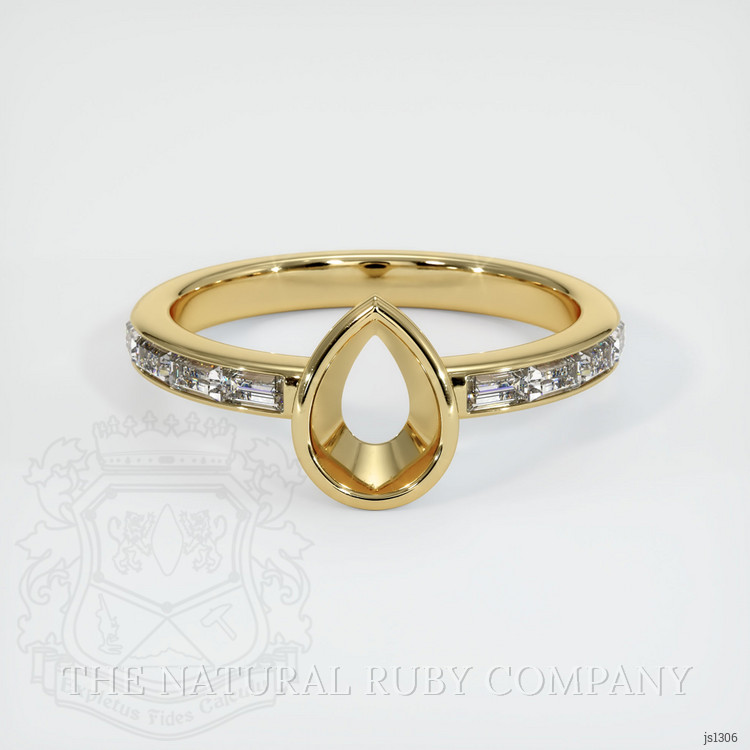 10K Yellow Gold Accent Stones Ring Setting