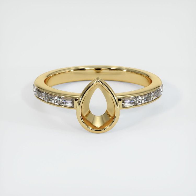 14K Yellow Gold Accent Stones Ring Setting