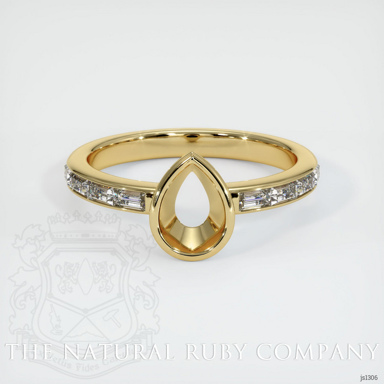 14K Yellow Gold Accent Stones Ring Setting
