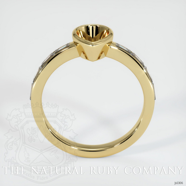14K Yellow Gold Accent Stones Ring Setting