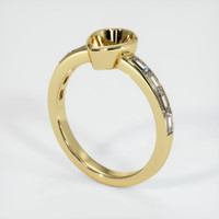  Emerald Ring 0.70 Ct. 18K Yellow Gold Combination Setting