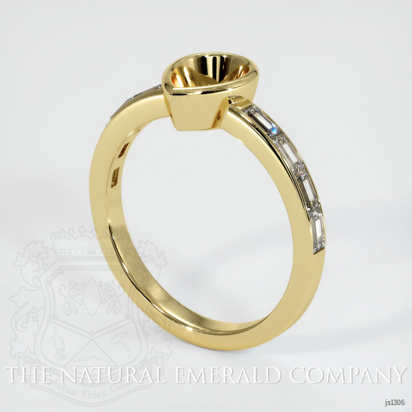  Emerald Ring 0.29 Ct. 18K Yellow Gold