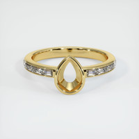18K Yellow Gold Accent Stones Ring Setting Image