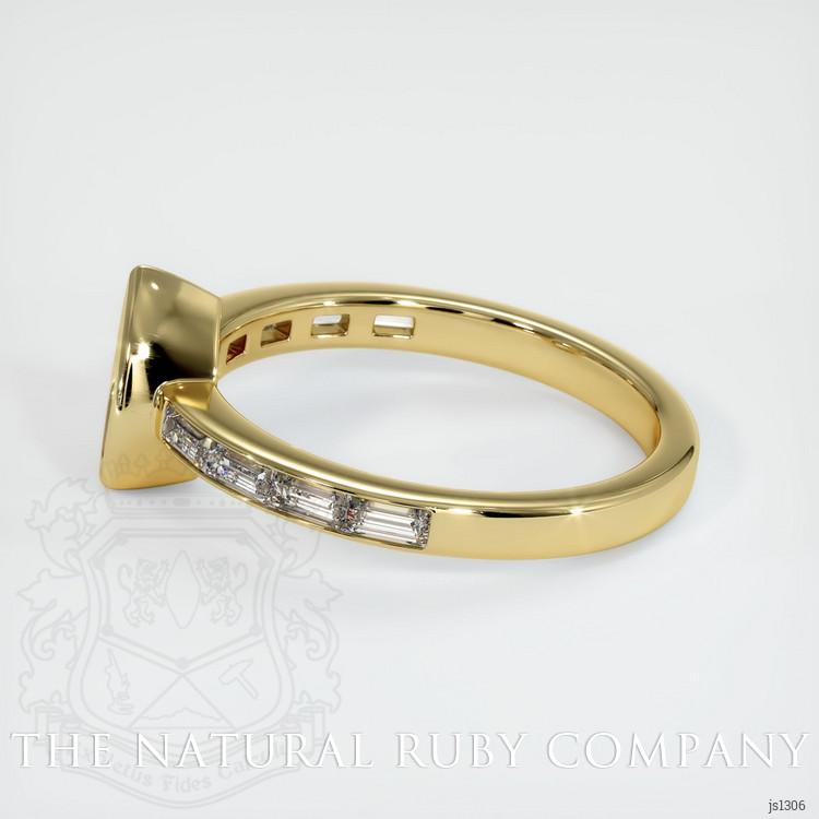 18K Yellow Gold Accent Stones Ring Setting