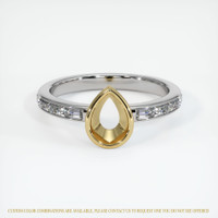 14K Yellow & White Accent Stones Ring Setting Image