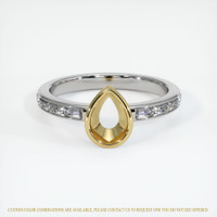 18K Yellow & White Accent Stones Ring Setting Image