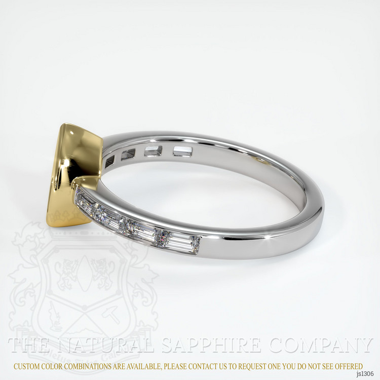 18K Yellow & White Accent Stones Ring Setting