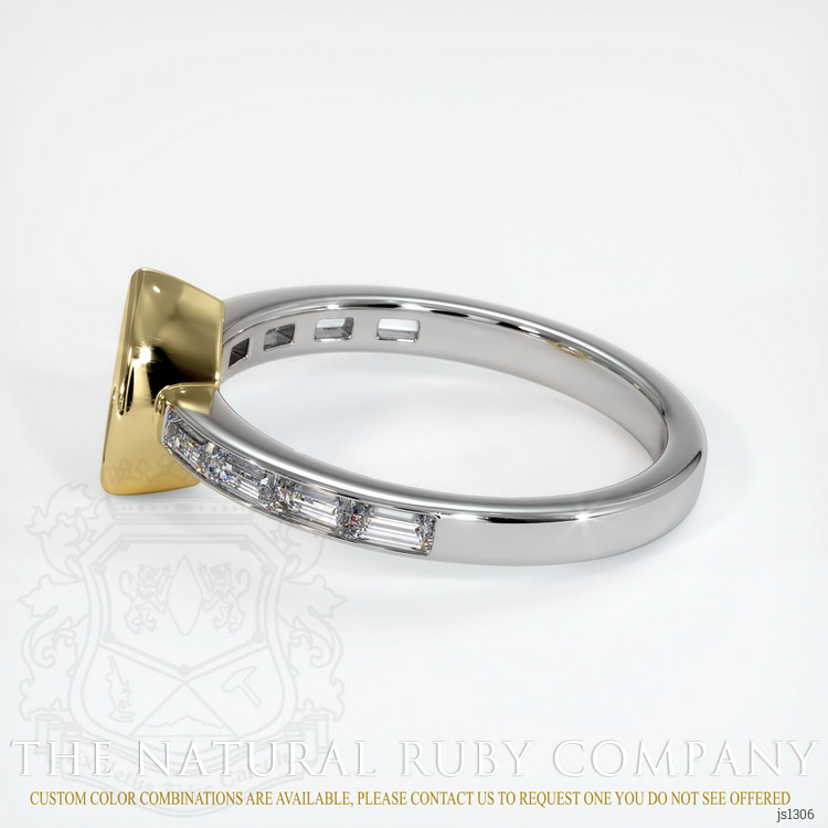 18K Yellow & White Accent Stones Ring Setting