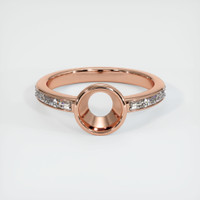 14K Rose Gold Accent Stones Ring Setting Image
