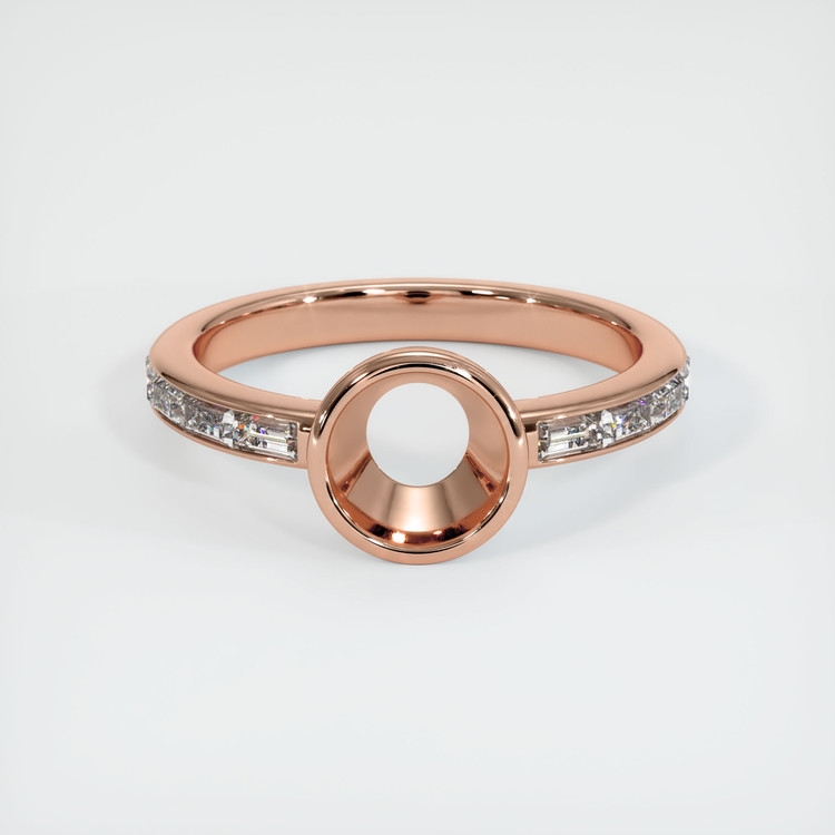 14K Rose Gold Accent Stones Ring Setting