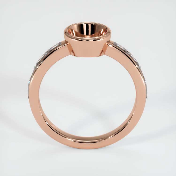 14K Rose Gold Accent Stones Ring Setting