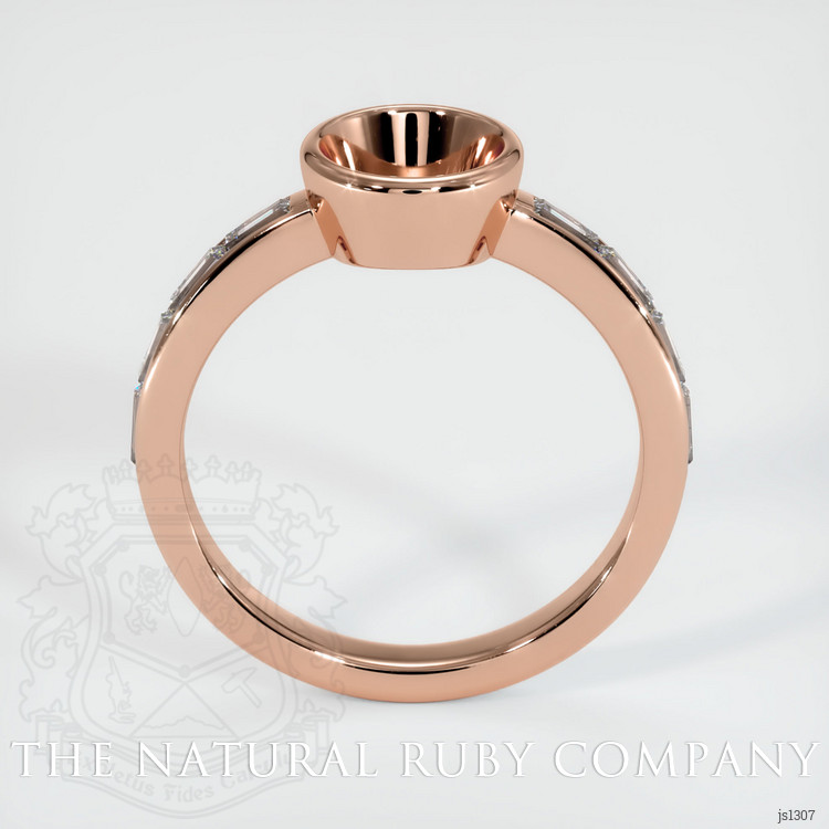 14K Rose Gold Accent Stones Ring Setting