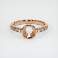18K Rose Gold Accent Stones Ring Setting Image